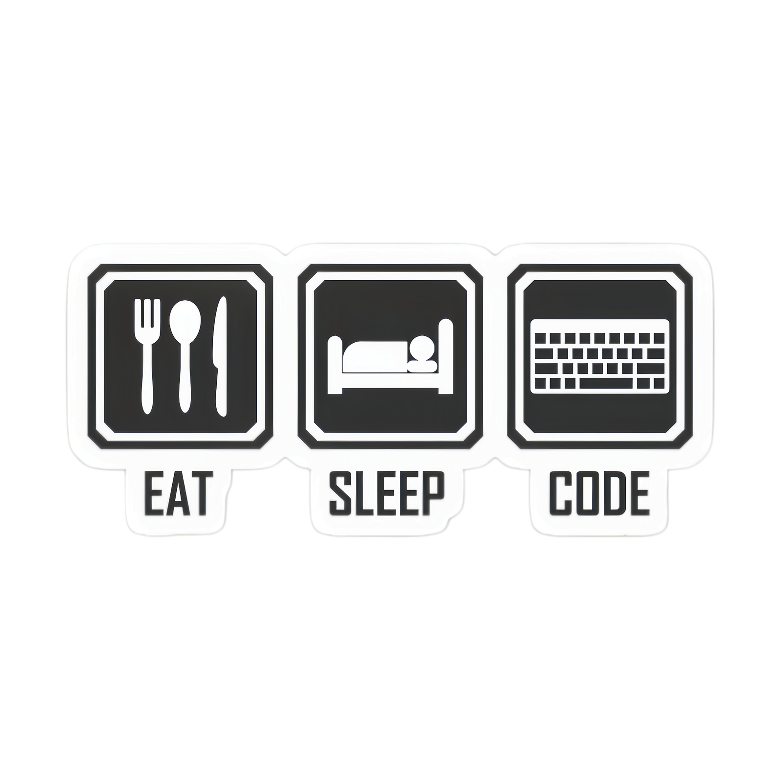 Eat Sleep Code Sticker
